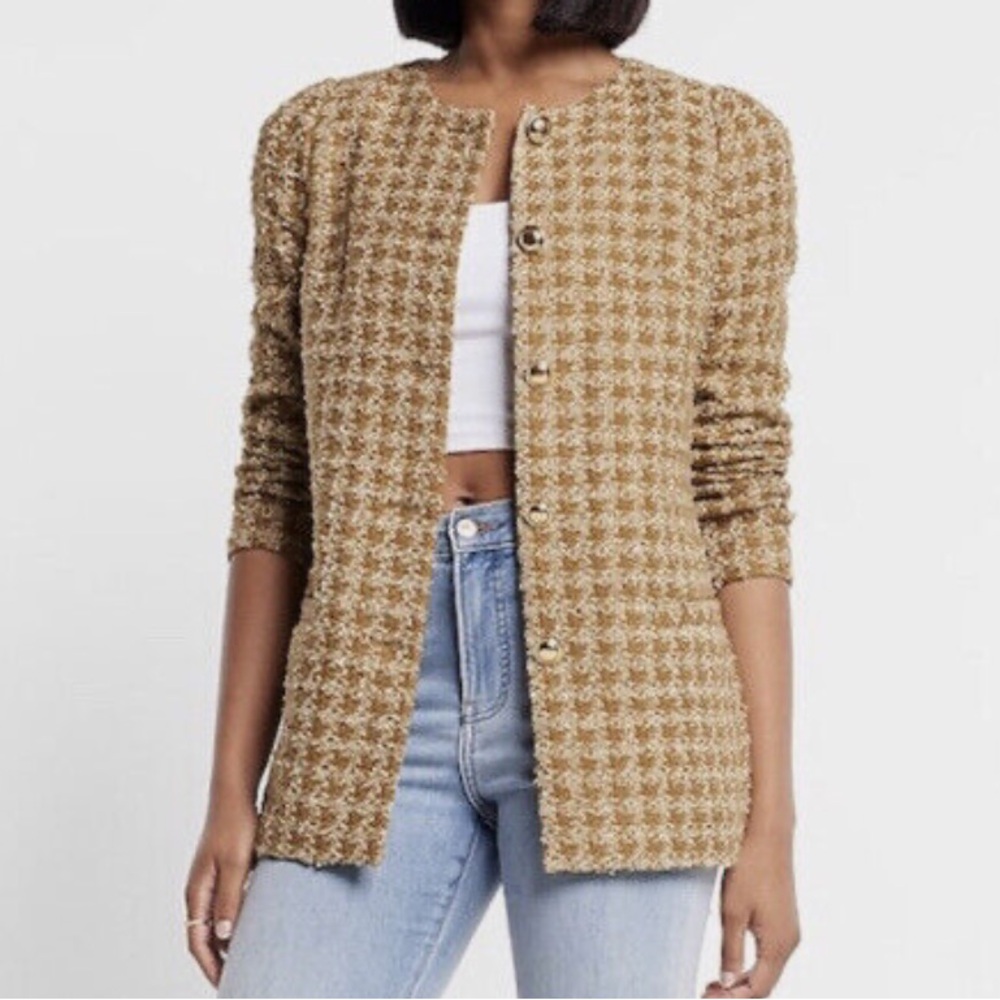 Express metallic tweed blazer size small